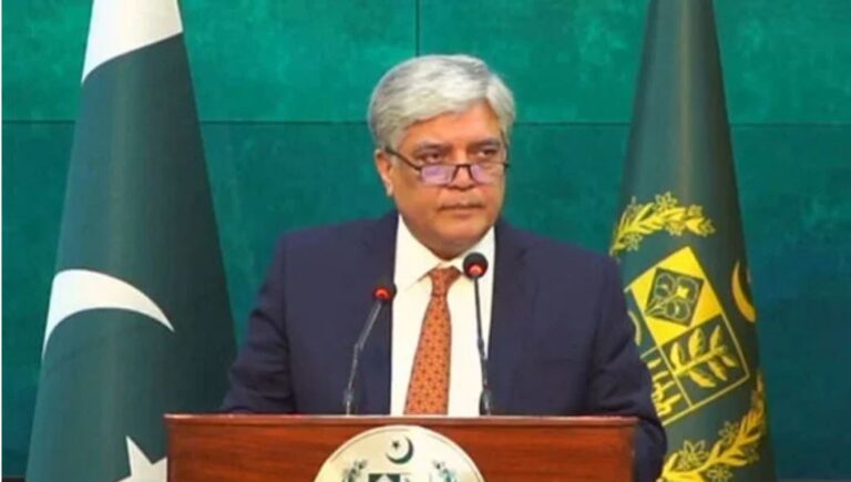 Foreign Office spokesperson Shafqat Ali Khan addresses weekly media briefing in Islamabad on January 23, 2025. — MoFA